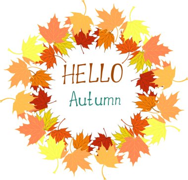  Vektör fırça yazı. Sonbahar sezonu. Vektör kart tasarımı ile özel hat.