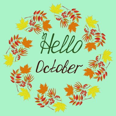 Kart tasarımı özel hat ile vektör. Sonbahar sezonu kartları, selamlar