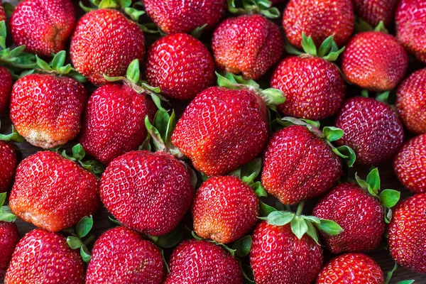 Όμορφο Φρέσκο Και Ζουμερό Φόντο Φράουλα Αληθινά Φρούτα Από Κοντά — Φωτογραφία Αρχείου