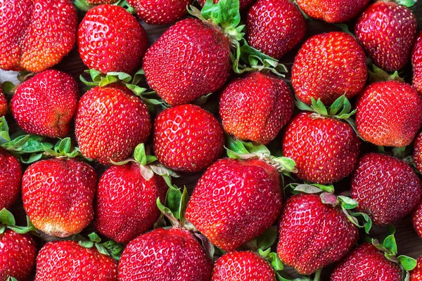 Bonito Fundo Morango Fresco Suculento Frutas Reais Fecham Textura Morango — Fotografia de Stock