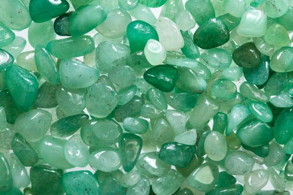 Μικρές Πέτρες Από Πράσινη Αβεντουρίνη Διακοσμητική Πέτρα Μορφή Λεπτόκοκκου Βότσαλου — Φωτογραφία Αρχείου