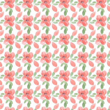 Açık pembe renkli suluboya küçük çiçekler. Pankart, kartvizit, broşür, davetiye, ambalaj kağıdı, kartpostal tasarımı için kusursuz yineleme deseni