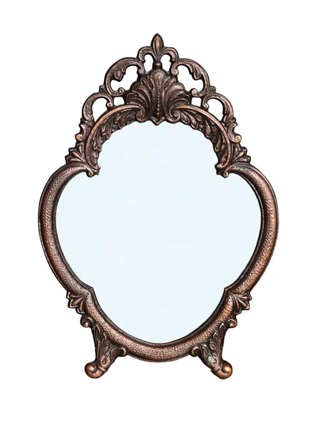 Mirror in a metal frame flower — Stock Photo, Image