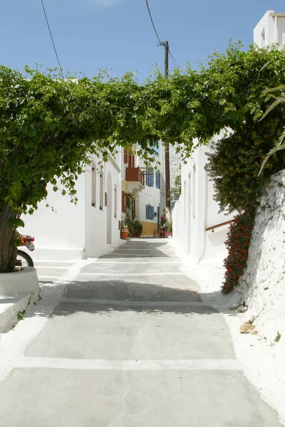 Enge Straßen Dorf Nikia Auf Der Insel Nisyros Griechenland — Stockfoto