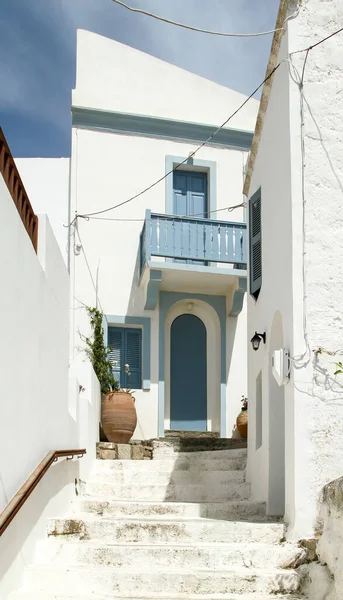 Enge Straßen Dorf Nikia Auf Der Insel Nisyros Griechenland — Stockfoto