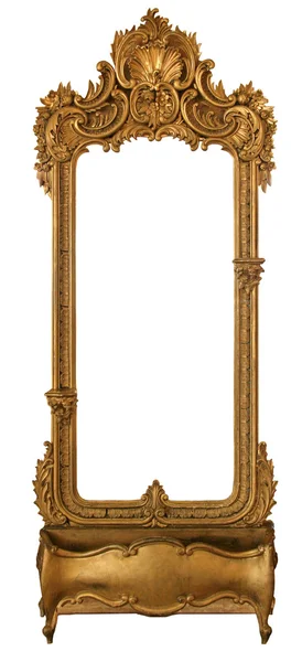 Old mirror in a carved frame — Stock Photo, Image