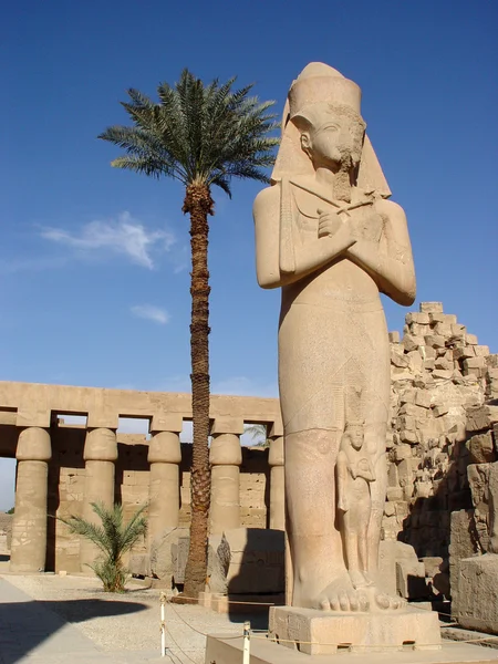 Statue of Ramses II and Nefertari Stock Picture