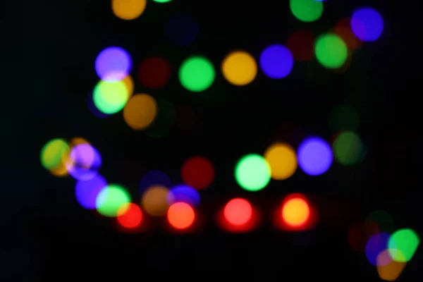 Abstraktní Rozmazaný Obraz Vánoční Stromeček Světla — Stock fotografie