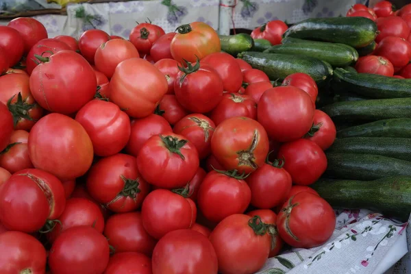 Verschiedene Gemüsesorten Werden Auf Einem Basar Kroatien Verkauft — Stockfoto