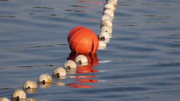 Bojen auf dem Wasser im Meer — Stockvideo