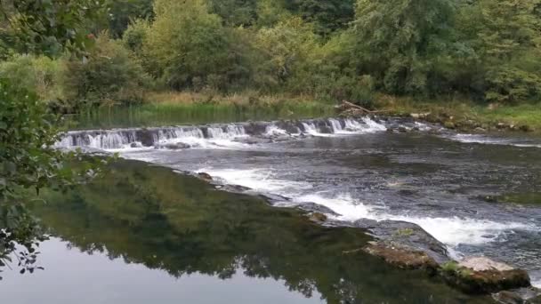 Vattenfall vid floden Dobra i Kroatien — Stockvideo