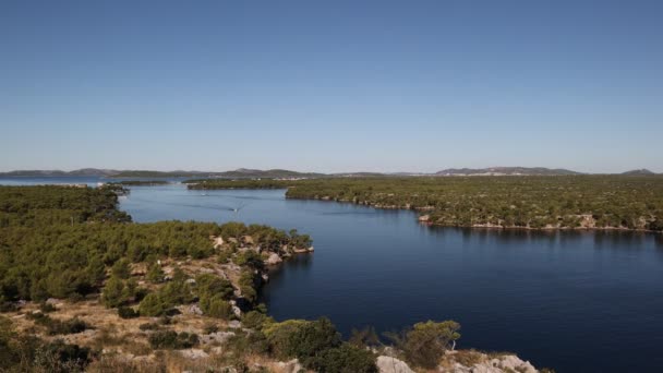 Kanaal van St. Anthony op Sibenik in Kroatië — Stockvideo