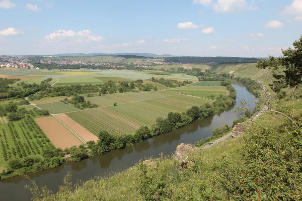 Neckar 河曲 — 图库照片
