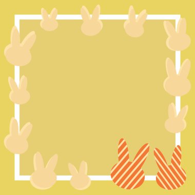 pastel renk tavşan çerçeve 