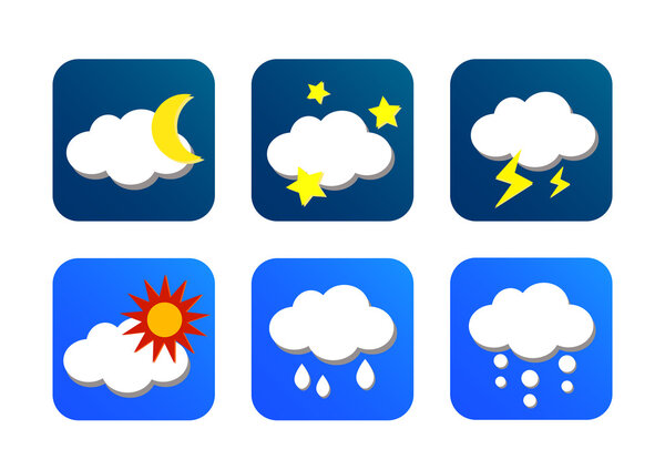 weather icon with blue background