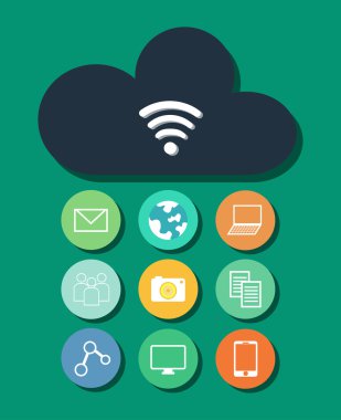 bulut wi-fi bağlantısı ve sosyal ağ
