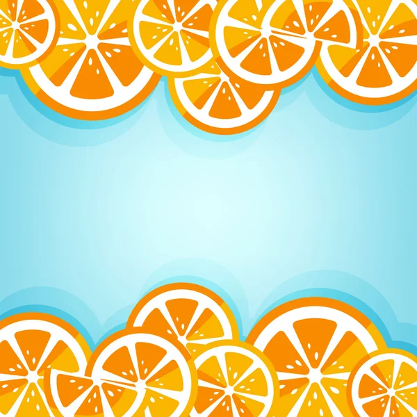 limon çerçeve mavi arka plan ile