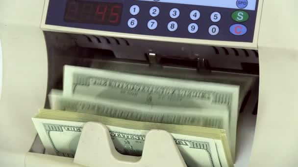 Máquina contadora de dinero en efectivo. — Vídeos de Stock