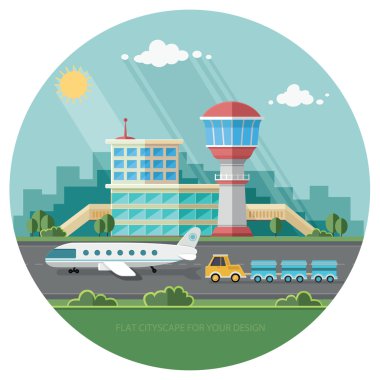 Havaalanı manzara. Bir yaz planlama seyahat yaşam tarzı kavramı