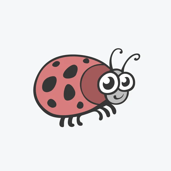 Vector icon ladybird. Flat illustration for your design — Stock Vector