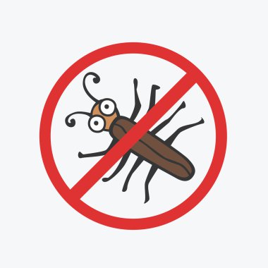 komik yeşil böcek. Tasarımınız için düz simgeler