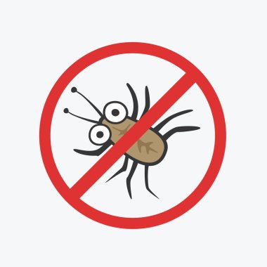 komik yeşil böcek. Tasarımınız için düz simgeler