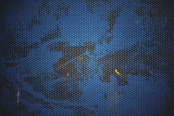 Stary Mur Popękaną Farbą Kontekst Projektu Niebieski Obrazek Rysunkami Grunge — Zdjęcie stockowe