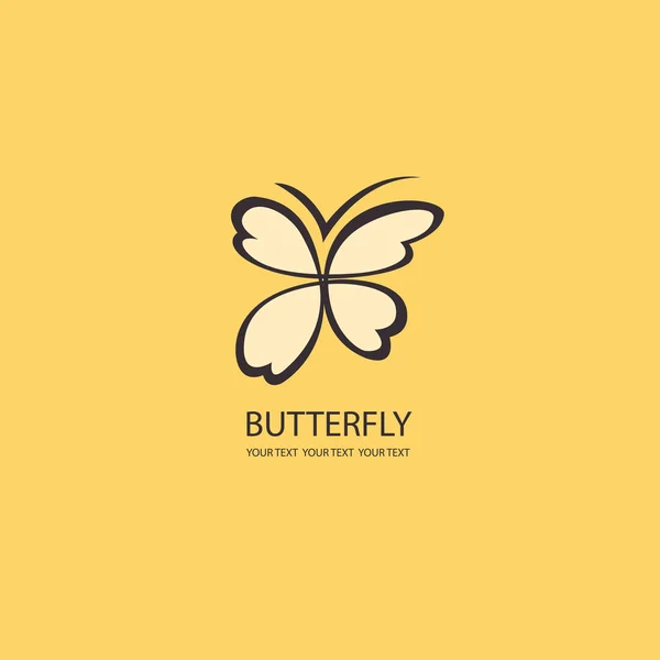 Süßer Schmetterling. Vektor-Symbole Muster. flaches Designset — Stockvektor