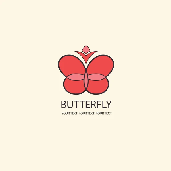 Süßer Schmetterling. Vektorsymbole. flaches Designset — Stockvektor