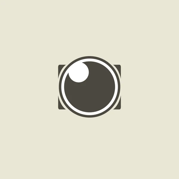 Logo fotók, kamera logó vektoros beállítása. Trendi lapos csípő kamera — Stock Vector
