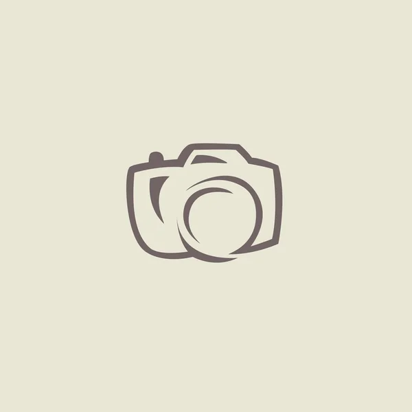 Fotos del logotipo, conjunto de vectores del logotipo de la cámara. Cámara Hipster plana de moda — Vector de stock