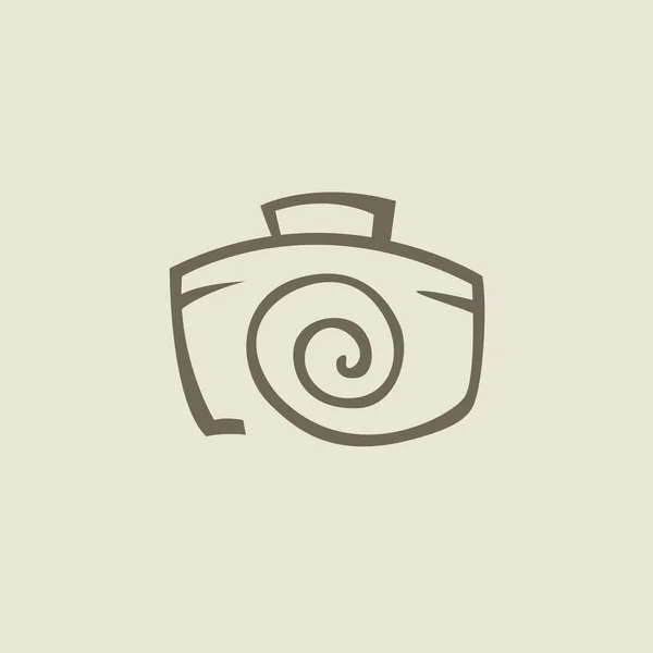 Logofotos, Kamera-Logo-Vektorset. trendige flache Hipster-Kamera — Stockvektor