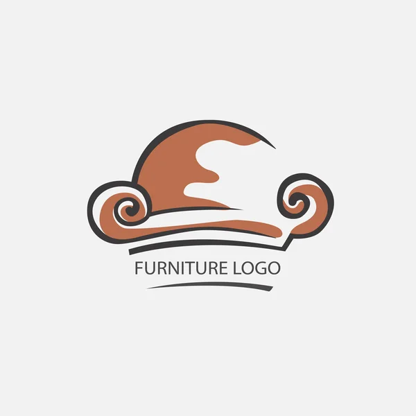 Logo della mobilia del sofà per il vostro commercio. Set di elementi vettoriali di progettazione — Vettoriale Stock
