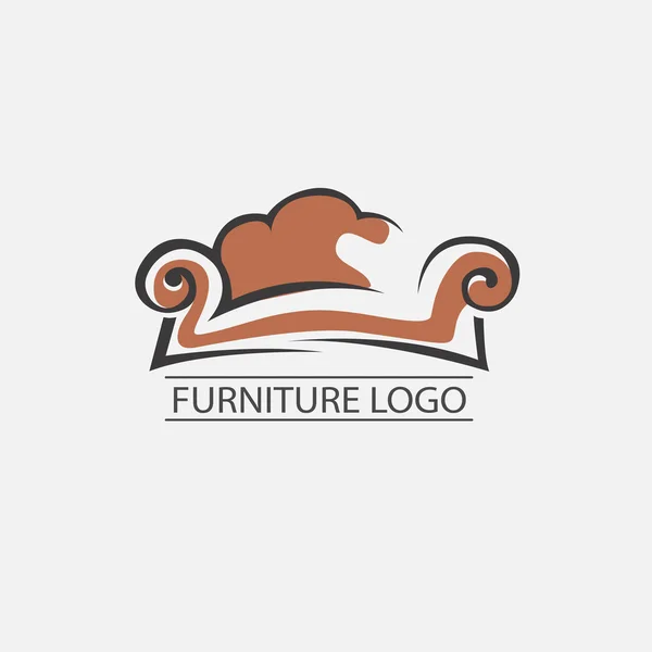 Logotipo de los muebles del sofá para su negocio. Elemento diseño vector conjunto — Vector de stock