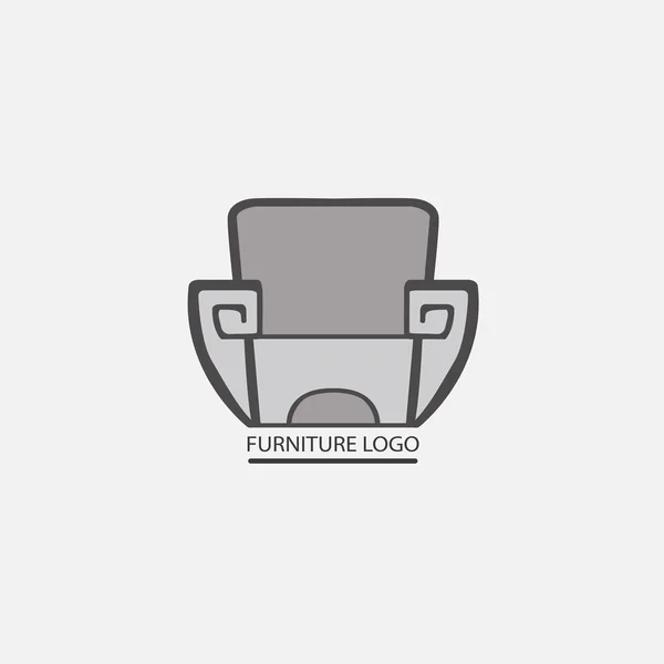 Logotipo de los muebles del sofá para su negocio. Elemento diseño vector conjunto — Archivo Imágenes Vectoriales