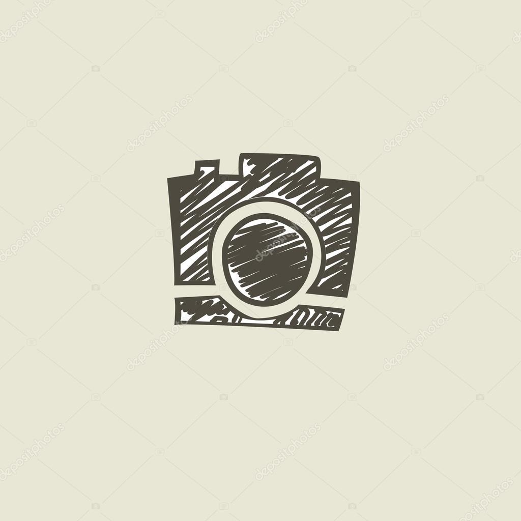 Logo Photos, Camera logo vector set. Trendy flat Hipster camera photo icon