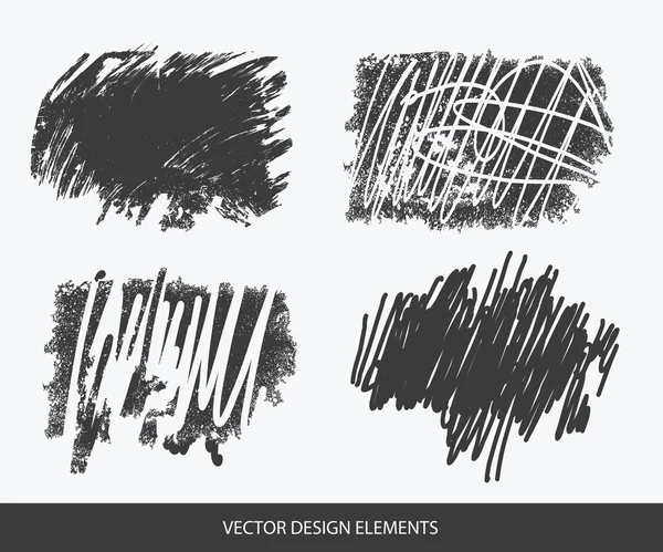 Coloridas manchas de garabato dibujado a mano en lápiz, diseño de vectores ele — Archivo Imágenes Vectoriales