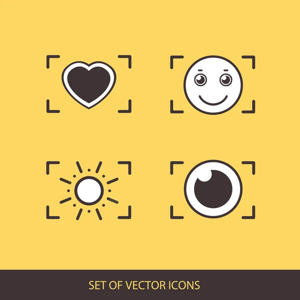 Photos Logo. Camera, logo vector set. Trendy Hipster camera. pho — Stock Vector