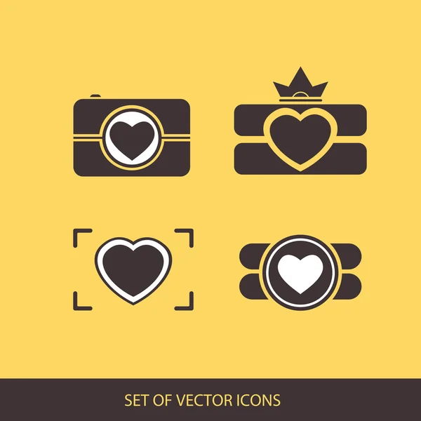 Photos Logo. Camera, logo vector set. Trendy Hipster camera. pho — Stock Vector