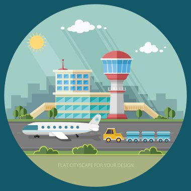 Havaalanı manzara. Bir yaz planlama seyahat yaşam tarzı kavramı