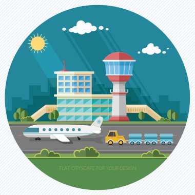 Havaalanı manzara. Bir yaz planlama seyahat yaşam tarzı kavramı