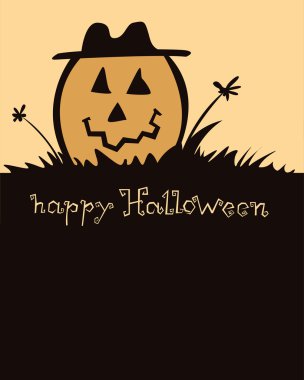 Cadılar Bayramınız Kutlu Olsun. Kabak koyu bir arka plan sizin d el ilanı