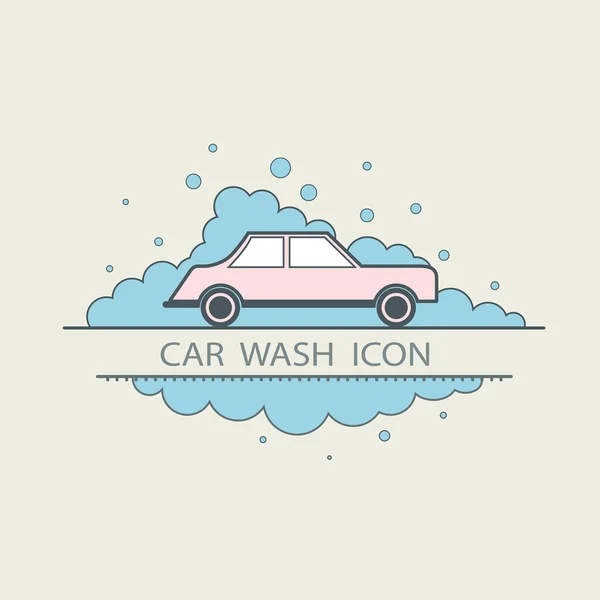 Car wash logo design lay-out. Corporate vector symbool concept. te — Stockvector