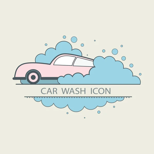 Diseño del logotipo de lavado de coches. Concepto de símbolo de vector corporativo. te — Vector de stock