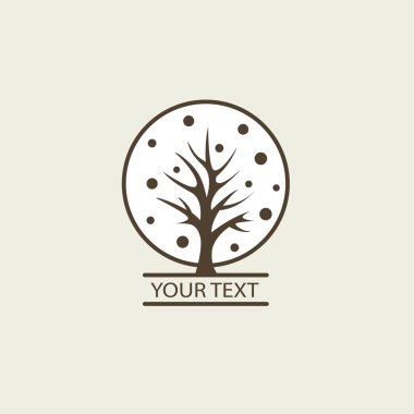 Ağaç vektör logo tasarım şablonu. Bahçe logo yaratıcı conce