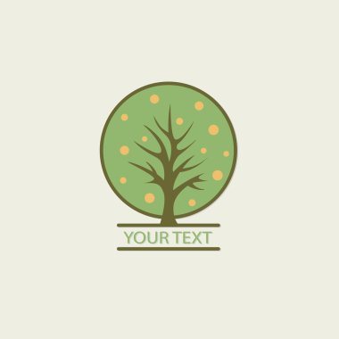 Tree vector logo design template. Garden logotype creative conce