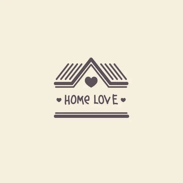 Casa amore logo. Proprietà vettoriale del modello. Icona per il tuo design — Vettoriale Stock