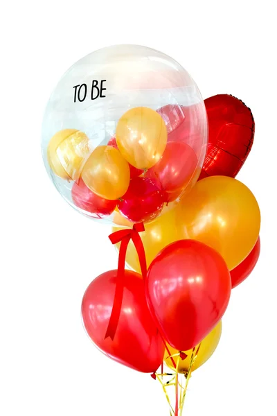 Balões coloridos isolados no fundo branco. — Fotografia de Stock
