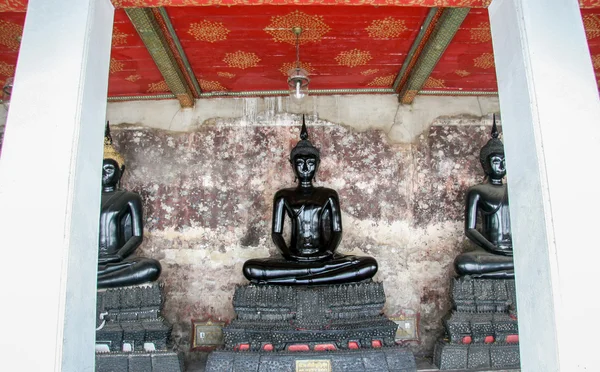 Szerzetes fekete kép a Buddha — Stock Fotó
