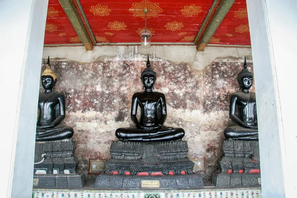 Mönch schwarzes Buddha-Bild — Stockfoto